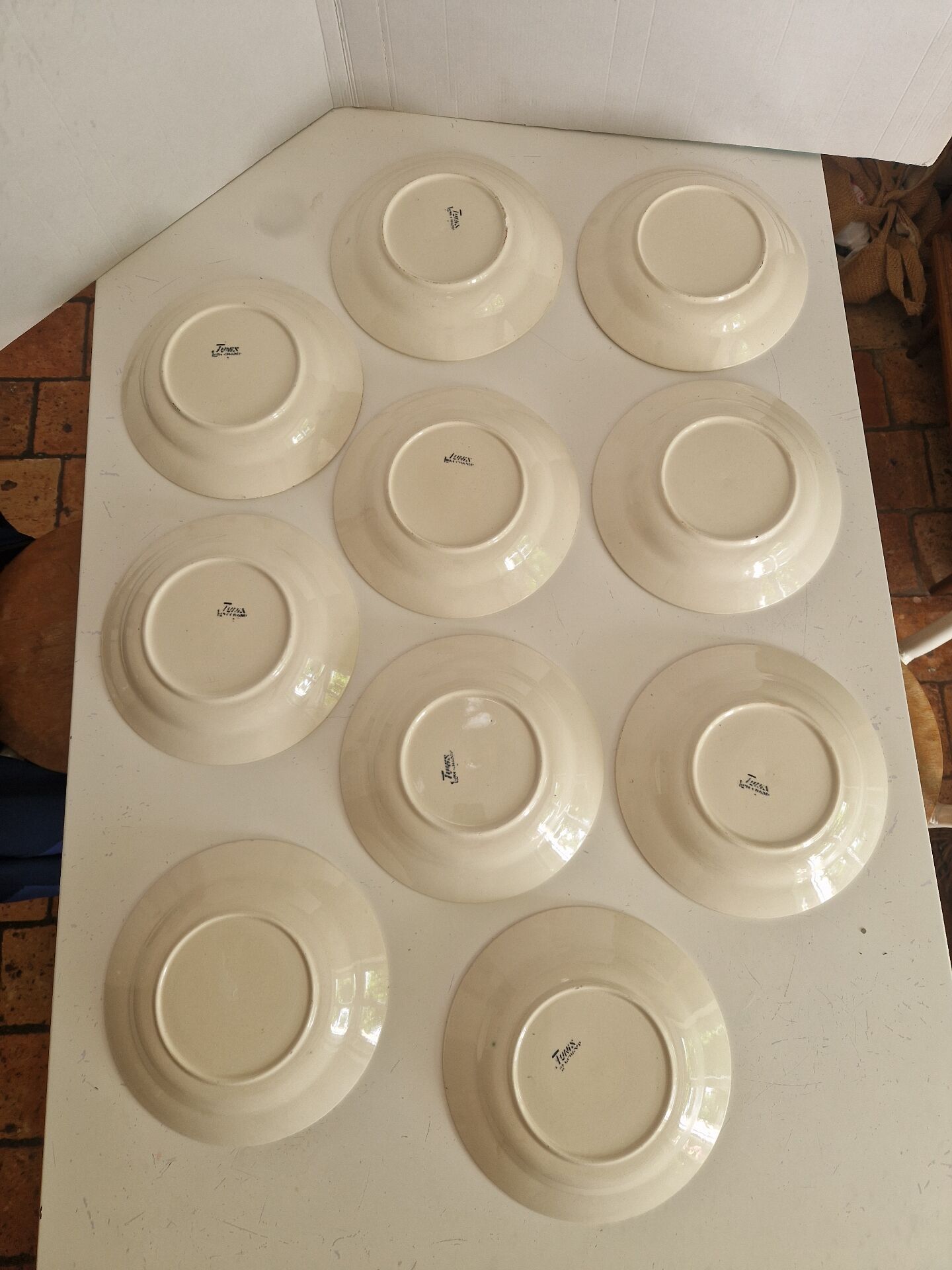 Set of 10 Deep Plates Model Tunis Longchamp Manufacture