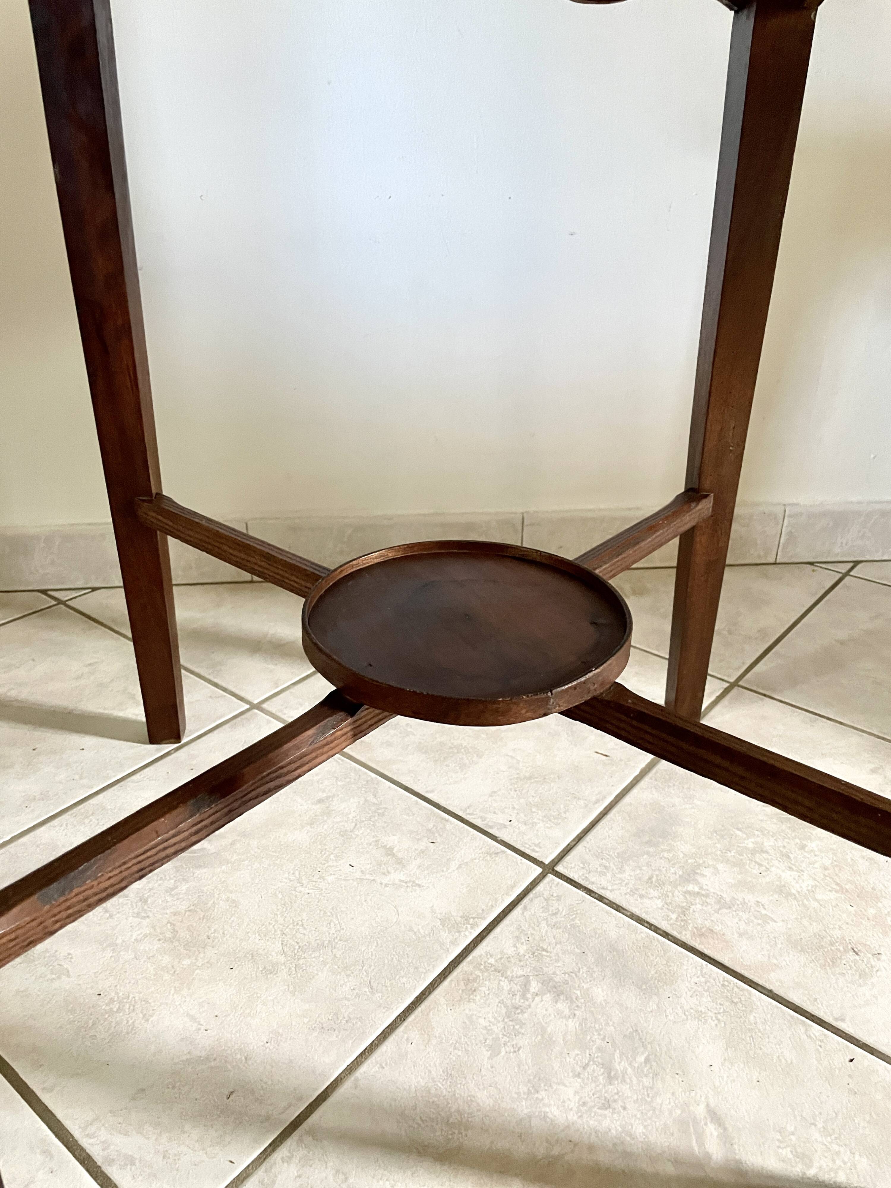 Square mahogany side table, 1970s