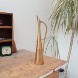 Vintage soliflore vase in solid gilded brass