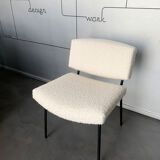 Armchair Conseil fabric bouclette, Pierre Guariche for Meurop 1960