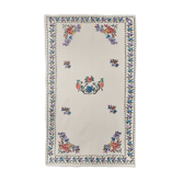 Vintage aubusson style floral turkish kilim rug