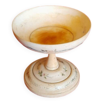 Flowered ivory cup