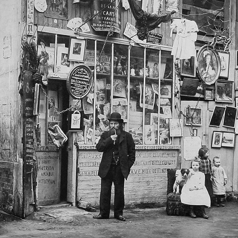 Photography, "The Flea Market of Saint-Ouen", 1921 / Large-format: 20 x 30 cm