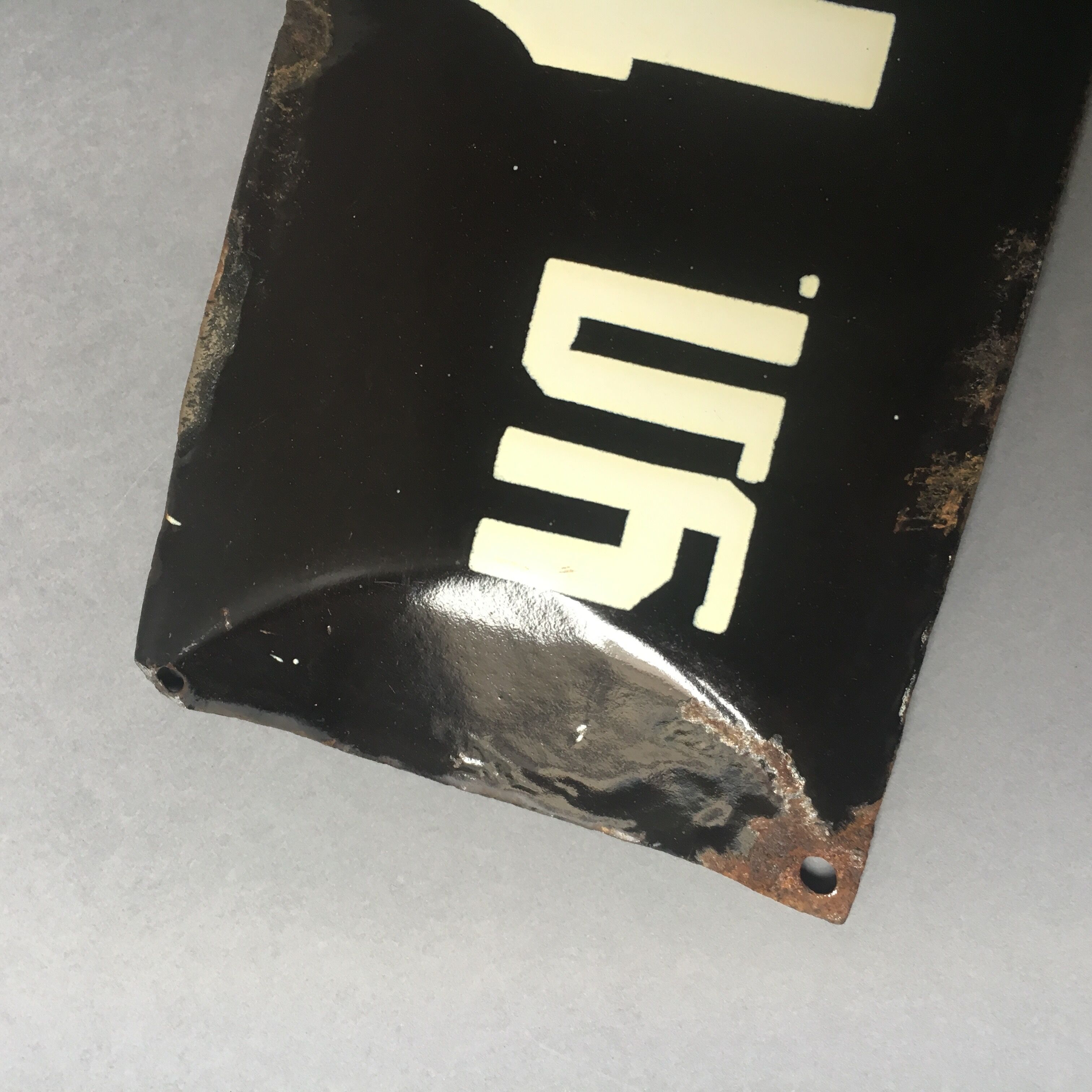 Antique soviet enamelled plaque "1st street west"