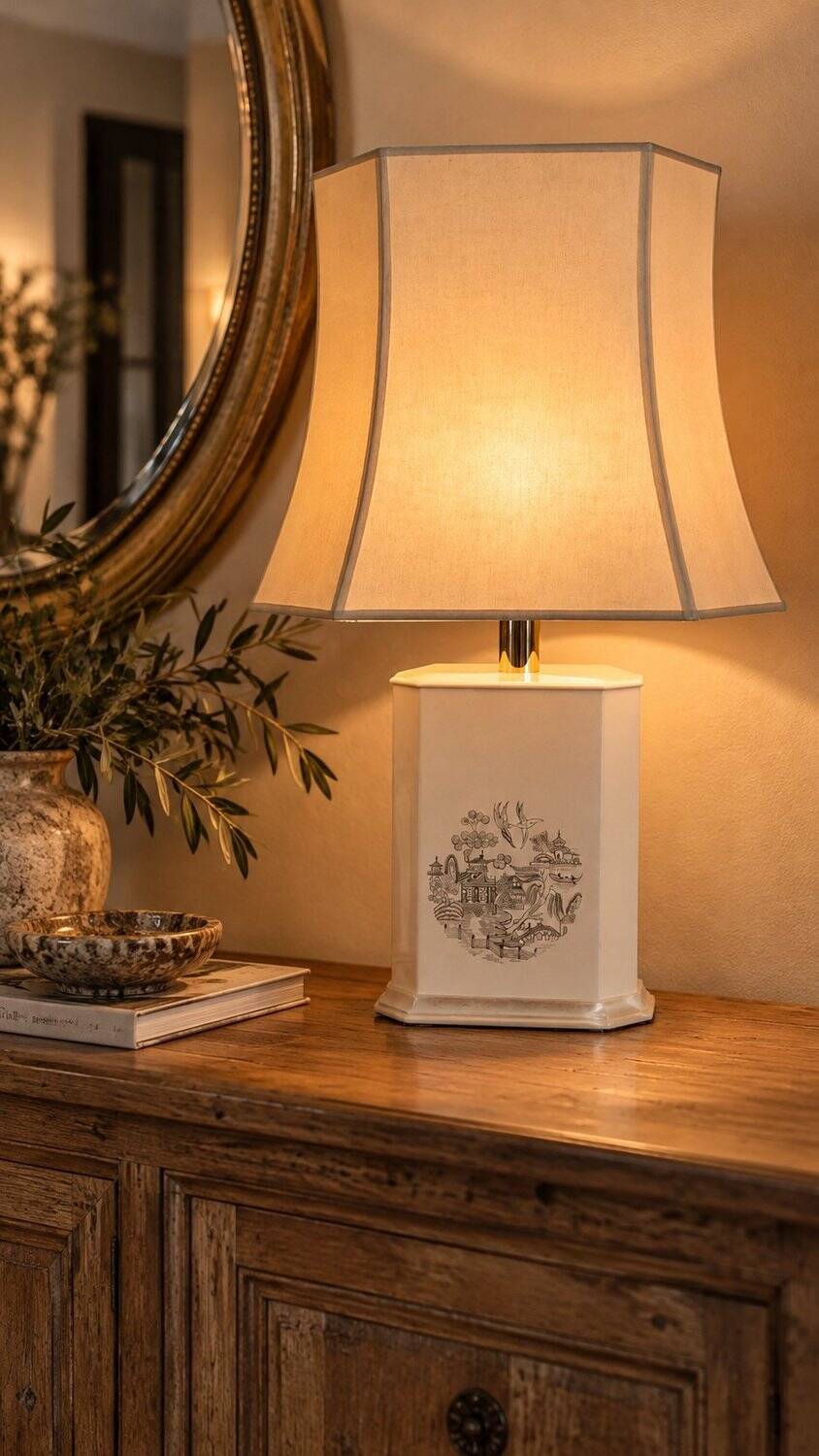 Large lamp 80 cm Japanese palace scene