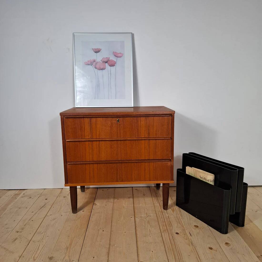 Danish mid-century modern teak chest of drawers with three drawers – 1960s