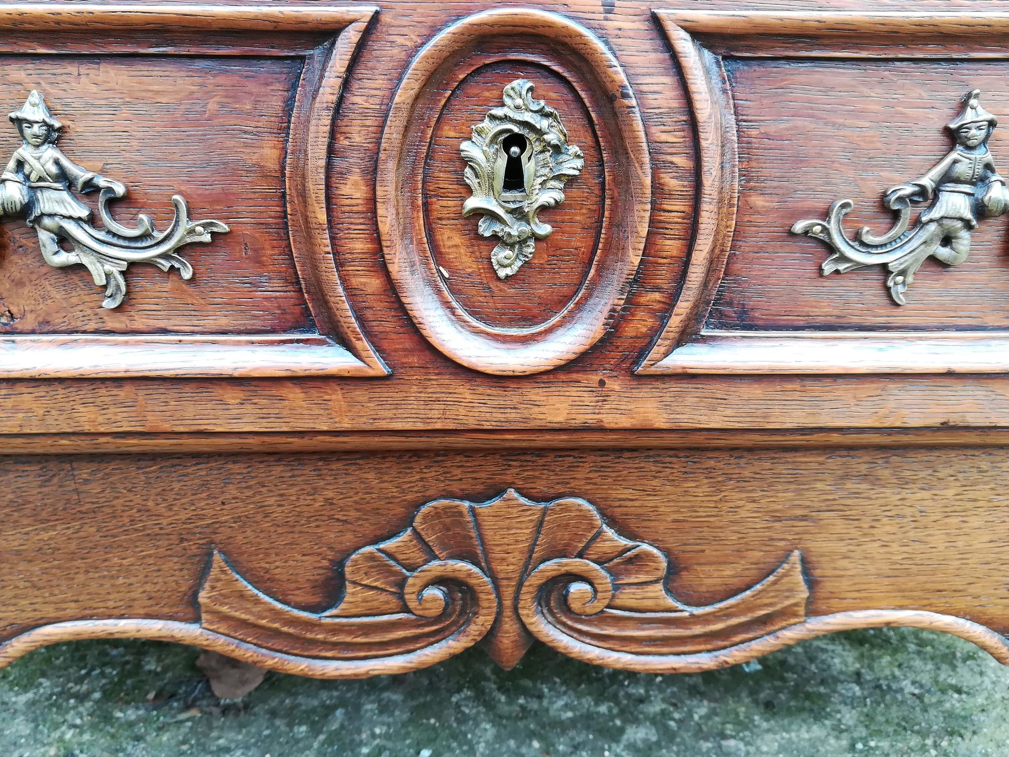 Louis XV style slope desk in oak
