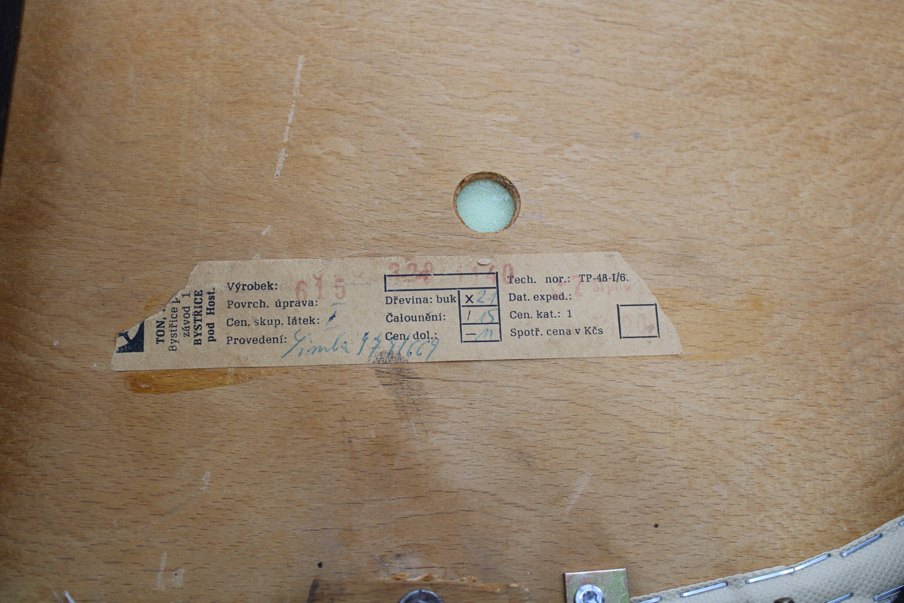 1960s Antonin Suman Set of Six Beech Dining Chairs, Restored