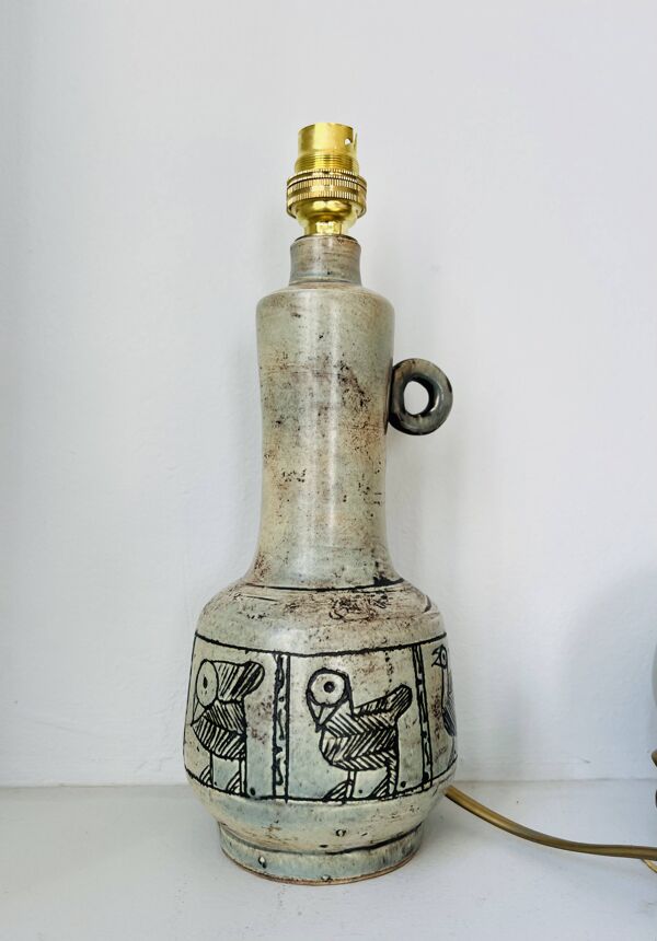 Pied de lampe en céramique de Jacques Blin