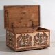 Antique hand-painted folk-style trunk (c.1880) #14