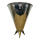 80s design ice bucket in chrome and brass