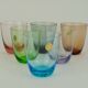 6 mid century GLASSES 1950s 60s colored glass WMF crystal glass