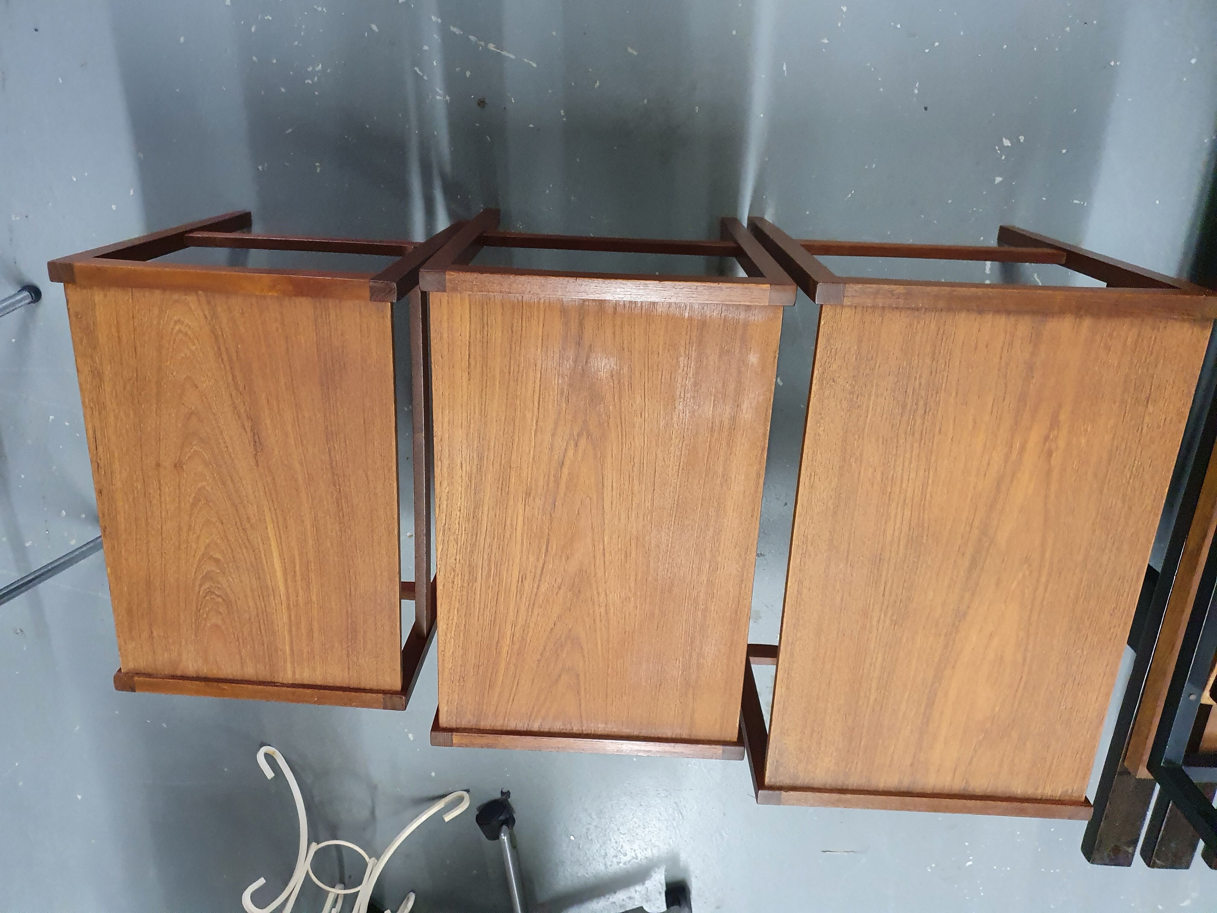 Mid-century teak nesting tables, The Netherlands 1950's