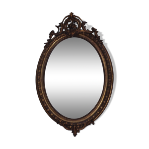 Miroir 19 ème bois et stuk doré