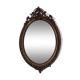 Mirror 19th wood and stuk golden oval 97x62cm