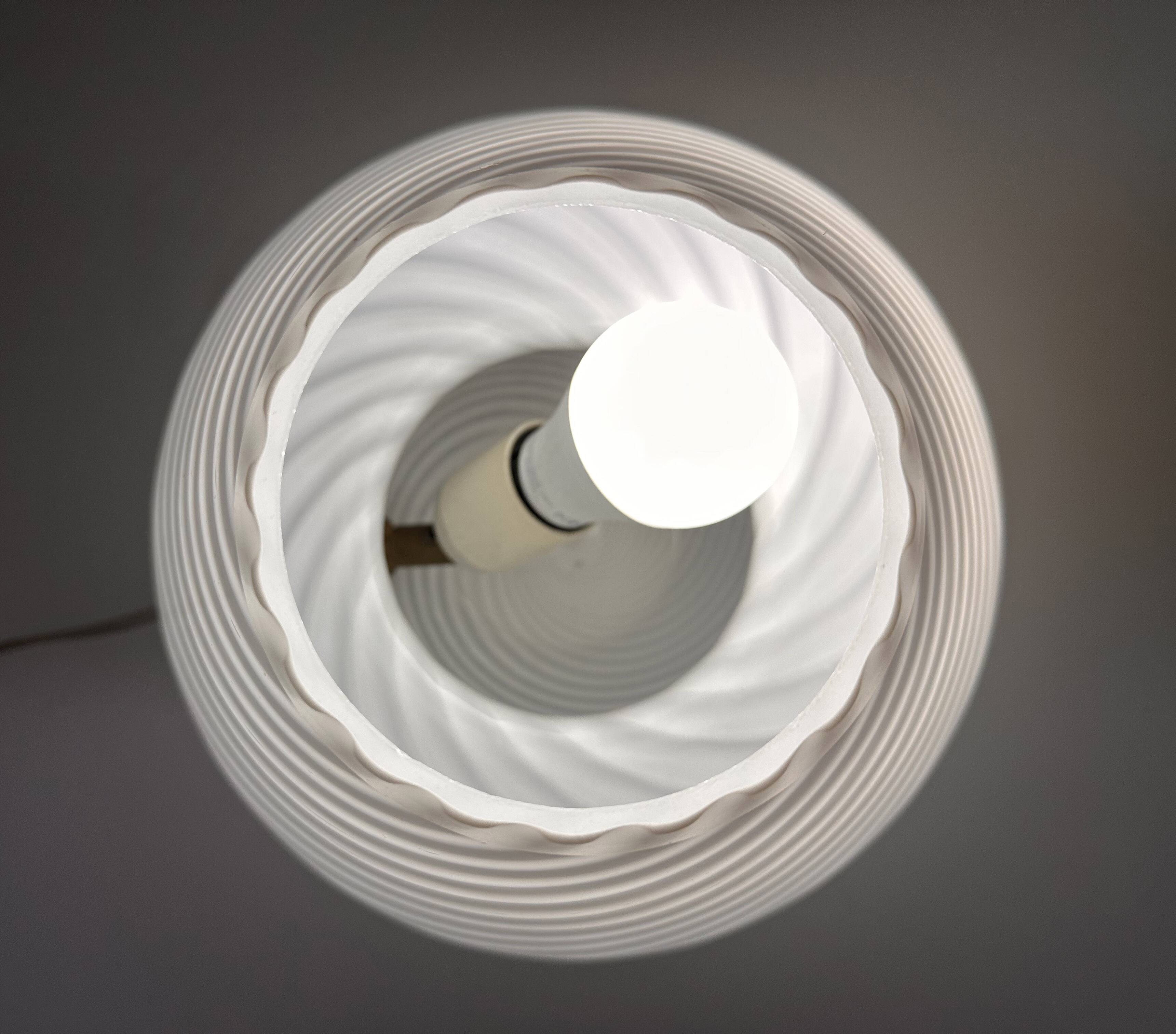 Lampe vintage en verre de Murano en forme de champignon.