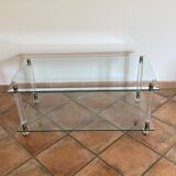 Roche Bobois coffee table. 1970. Lucite and glass.