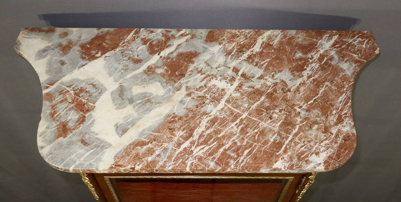 Mahogany Showcase, Transition Louis XV Louis XVI style – 1900