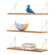 Danish mid century teak floating shelves set of 3, 1960s