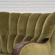 Fauteuil danois en tissu vert et chêne, 1960