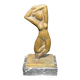 Bronze sculpture of a nude woman on a marble base, signed Patsoglo