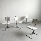 Mid-Century Modern Dining Chairs, Set of 4, France 1970s