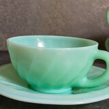 Six opaline cups