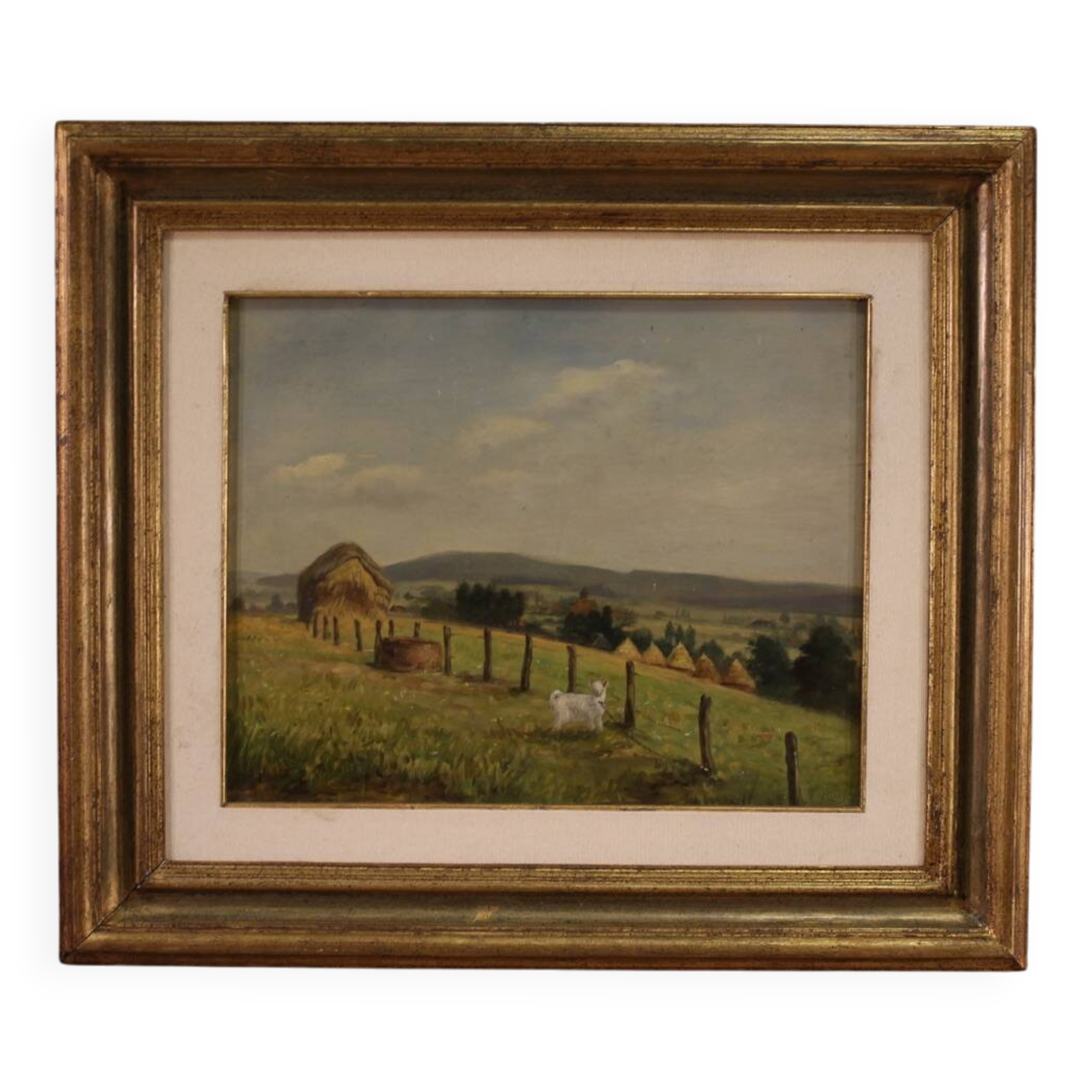 Small signed landscape painting from the 20th century