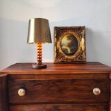 Vintage wooden lamp 1950/60 brutalist design