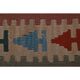 1970s Vintage Turkish Oushak Handmade Wool Cotton Green Runner Rug 107x175