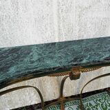 Brass console and mirror