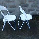 Two 80's folding chairs studio gp
