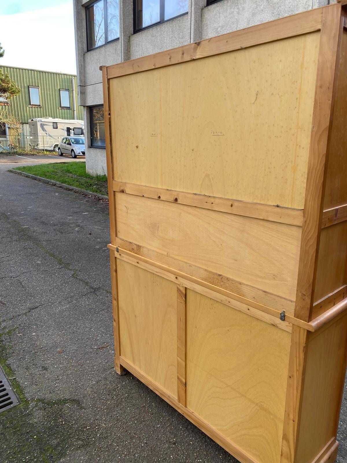 Scandinavian wardrobe in solid pine from the 1980s.