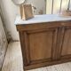 Oak and marble counter 1950