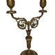 Pair of two-light candelabra in bronze, Napoleon III, late 19th century.