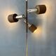 Lampadaire vintage marron et chrome Dijkstra Space Age