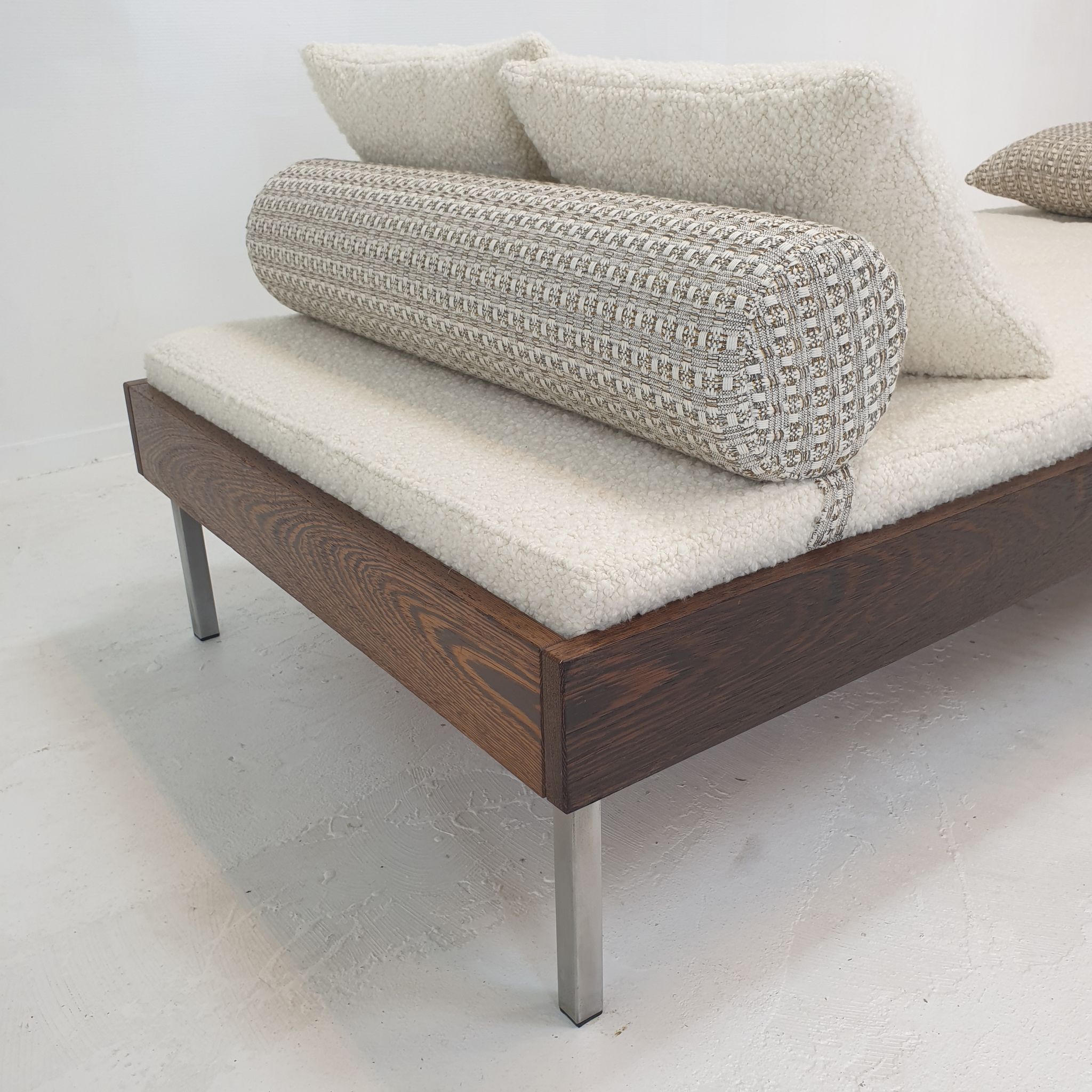 Wengé Daybed with Dedar Cushions and Bolster, 1970s