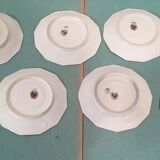 Set of 8 ancient porcelain saucers from Limoges a. Lanternier - cie
