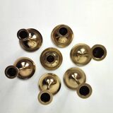 Set of 7 brass candlesticks