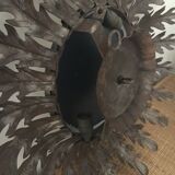 Miroir soleil en fer oxydé 54cm