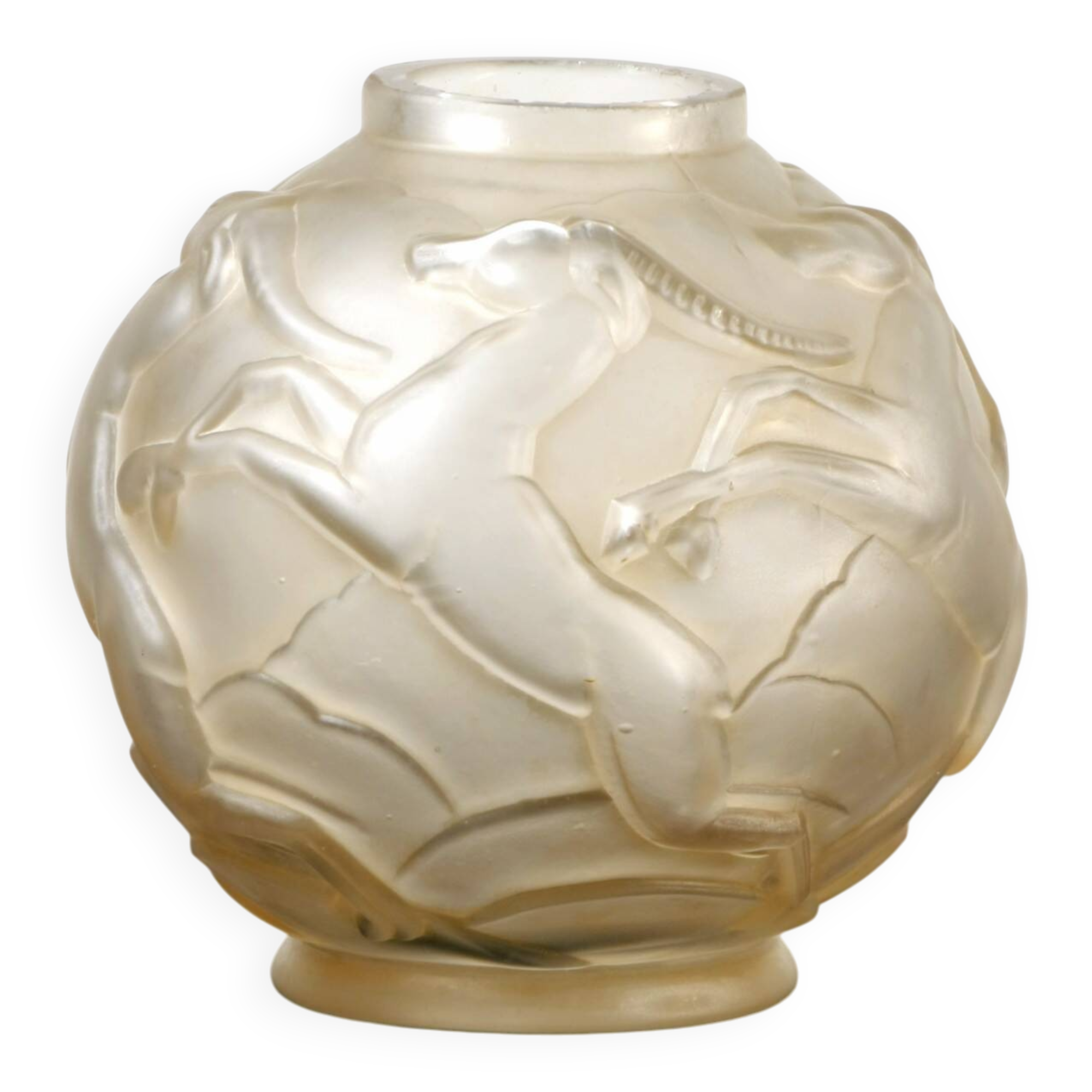 Art Deco pressed glass vase