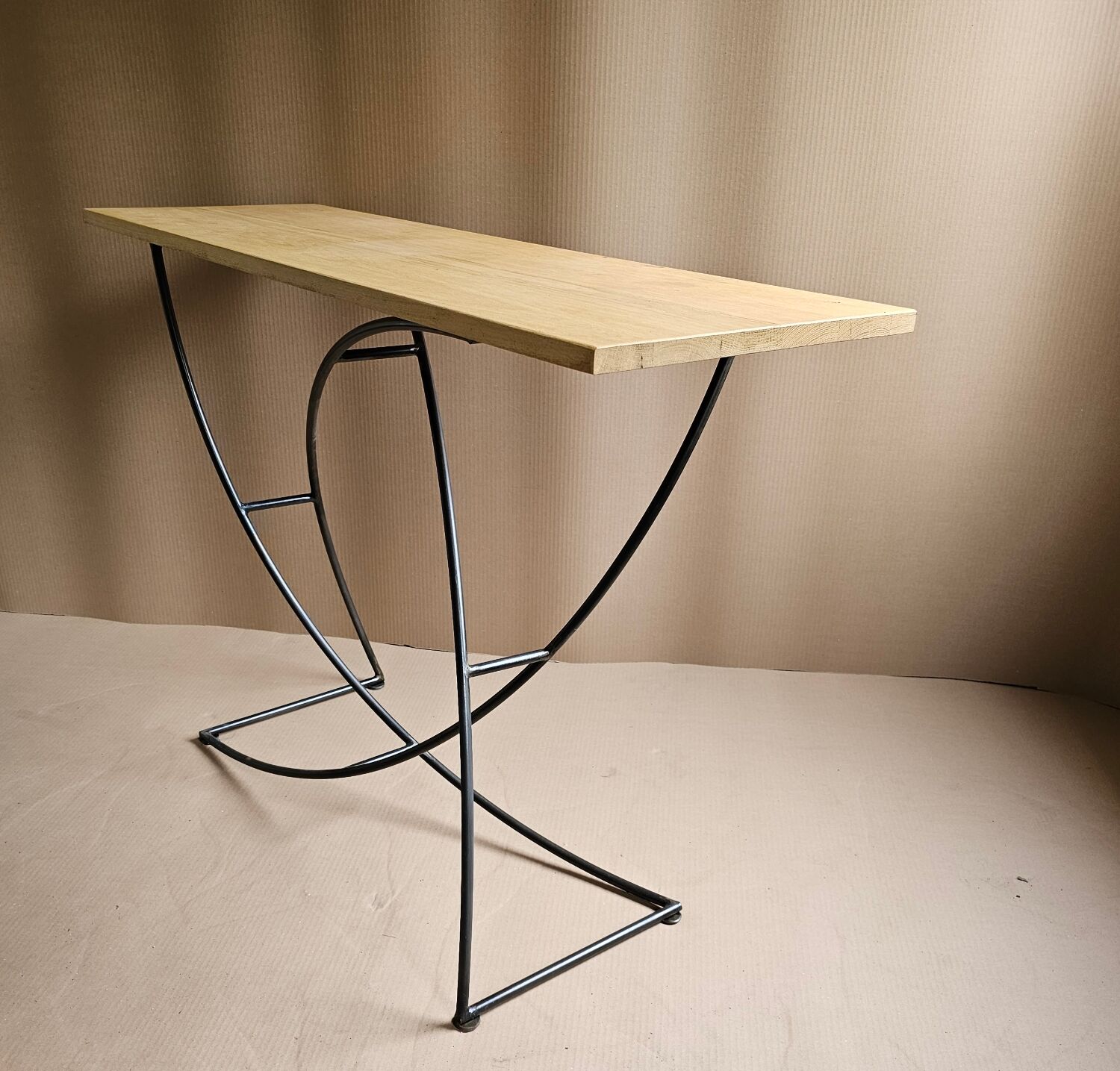 Console  metal et bois