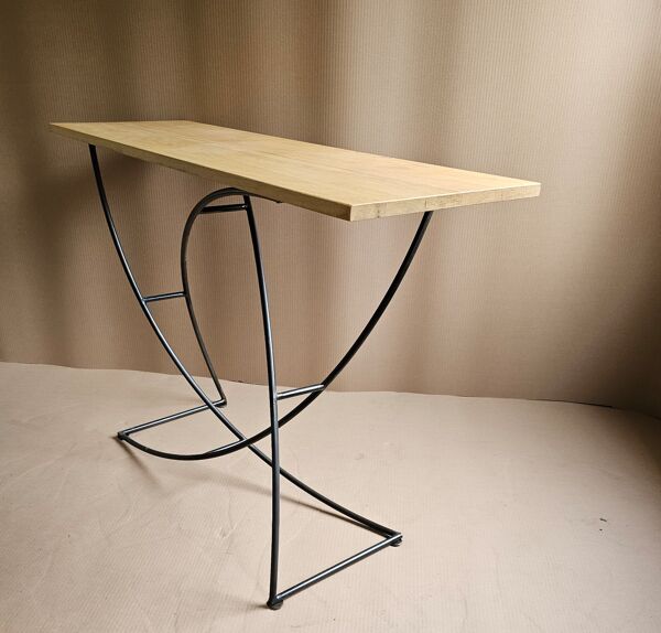 Console  metal et bois