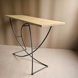 Console  metal et bois