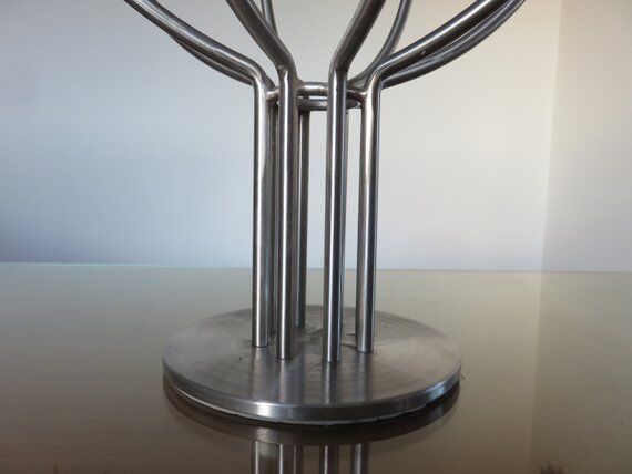 Modernist Scandinavian candlestick years 70 steel