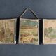 Miroir triptyque miniature, illustration exposition universelle de 1900