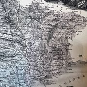 Map of the Alpes-Maritimes - Massena and Cassini, 27x31cm