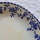 Antique oval plate, Dresden porcelain, blue and white – Baroque floral decoration