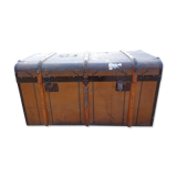 Old wooden travel trunk