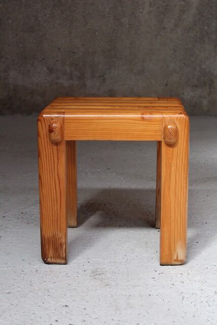 Stool design scandinavian sauna solid pine 1970